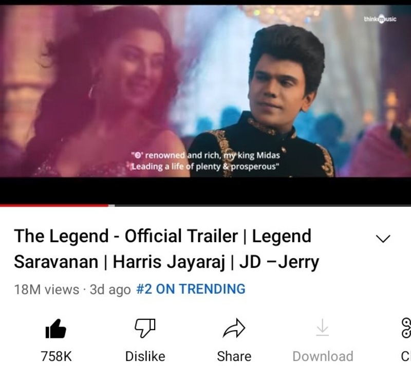 Legend saravanan movie trailer