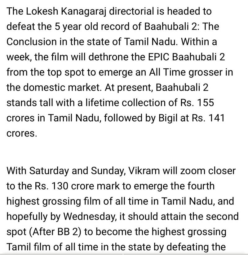 Kamalhaasan atbb vikram report