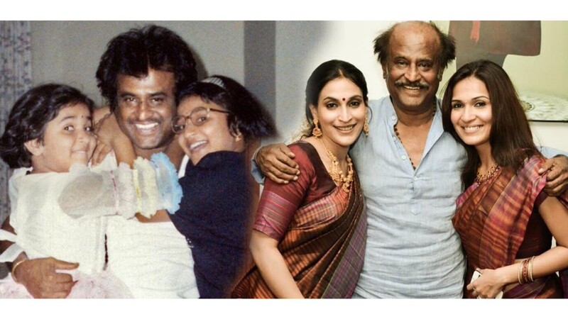 Rajini with his daughters
