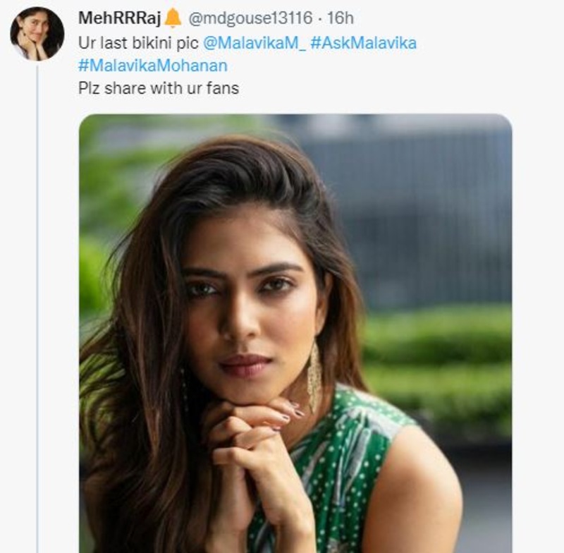 Malavika mohanan latest twitter chats