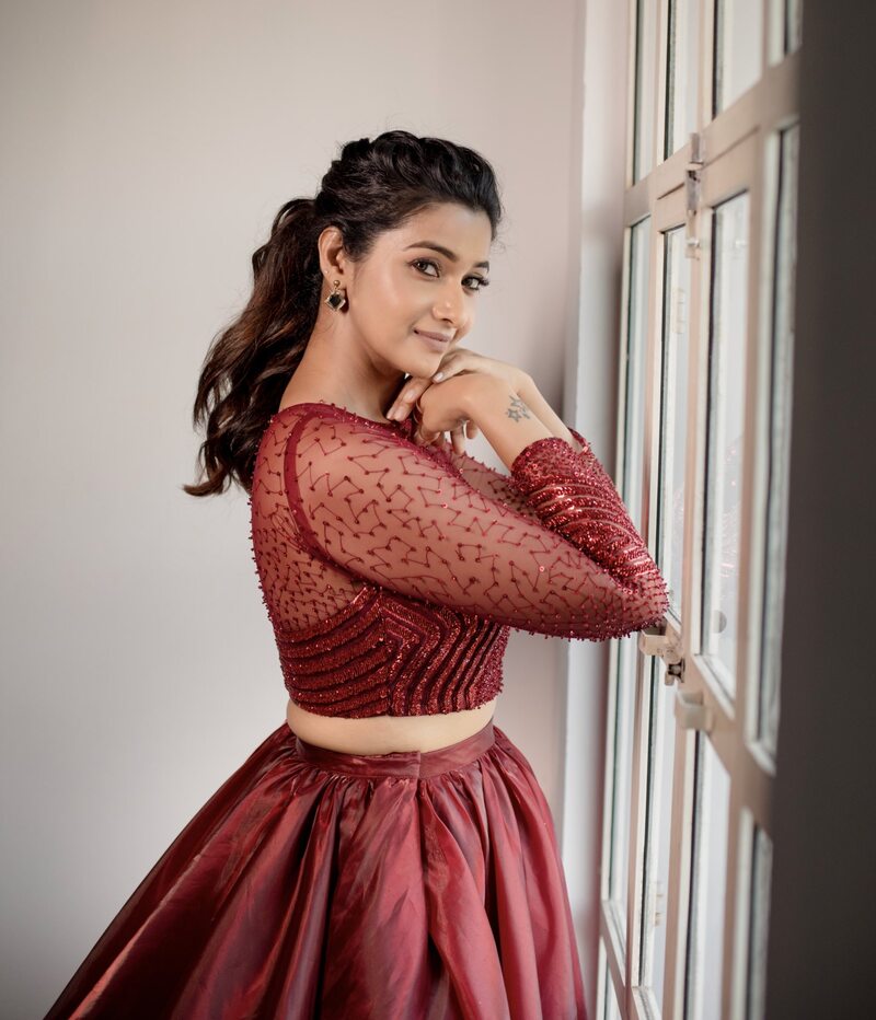 Priya bhavani in red latest clicks