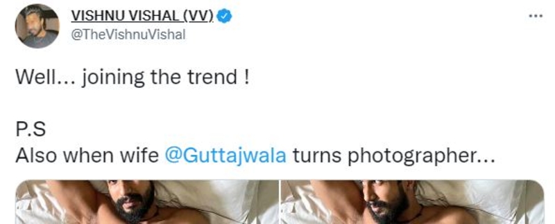 Vishnu vishal dressless photoshoot