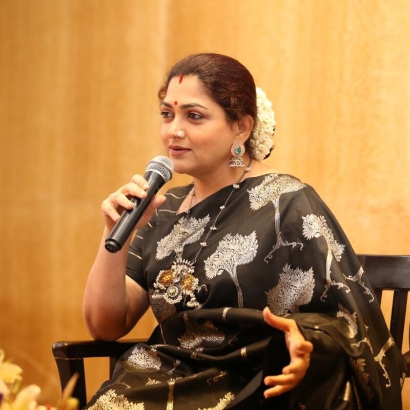 Kushboo in black saree