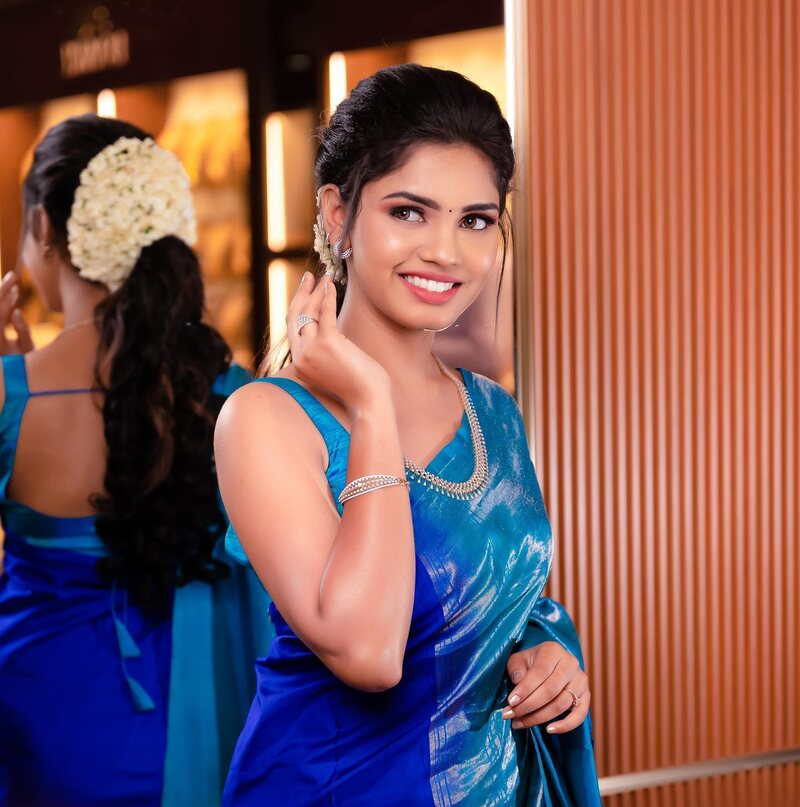 Pranika dhakshu new saree