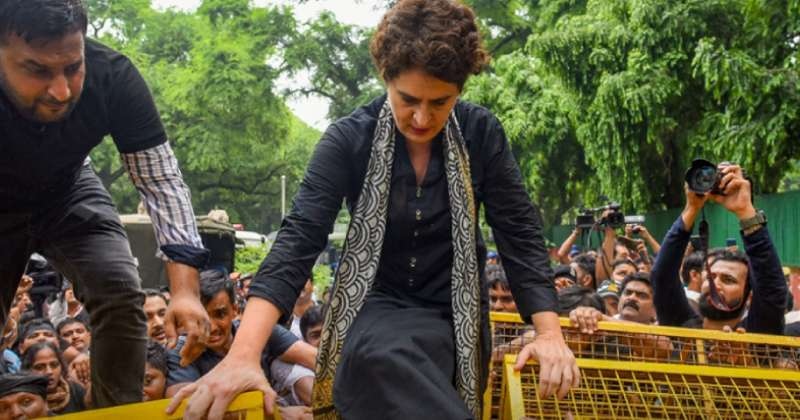 Congress protest against bjp