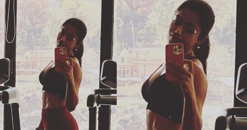 Rashmika mandanna hot workout photos