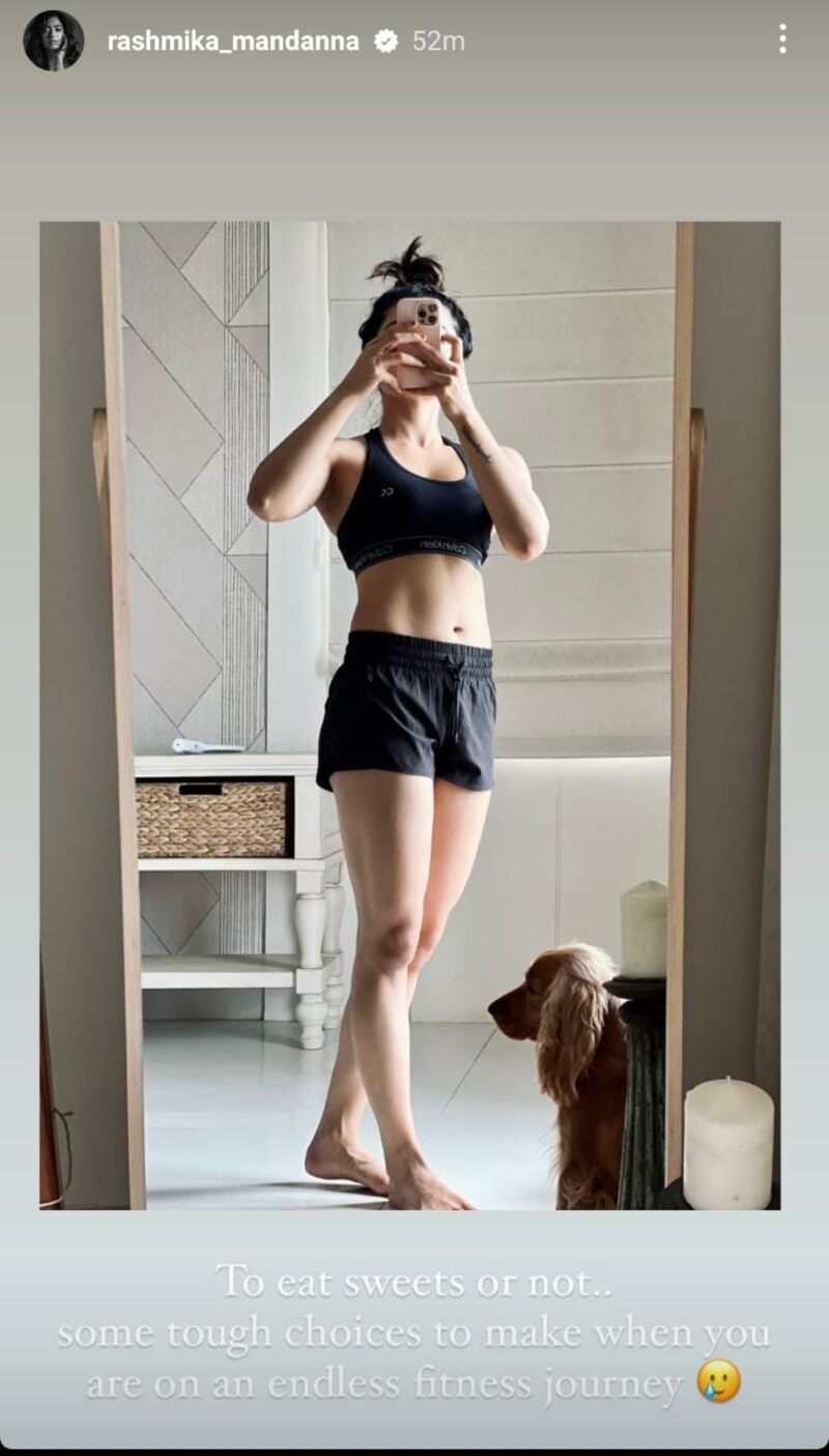 Rashmika mandanna hot workout photos