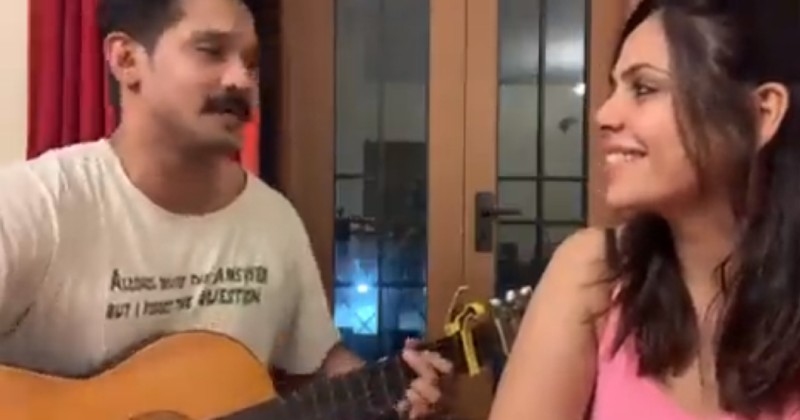 Nakul his wife singing