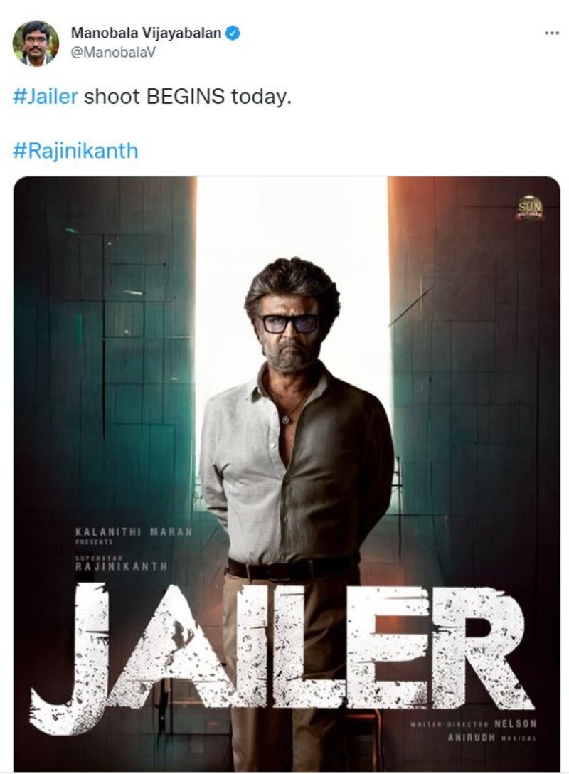 Jailer rajinikanth new film shooting firstlook