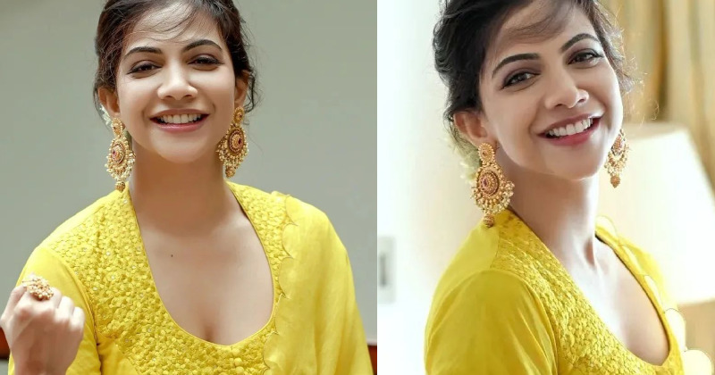 Madonna sebastian new hot saree clicks