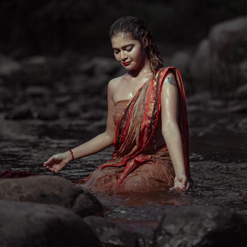 Dharsha gupta new hot bath clicks