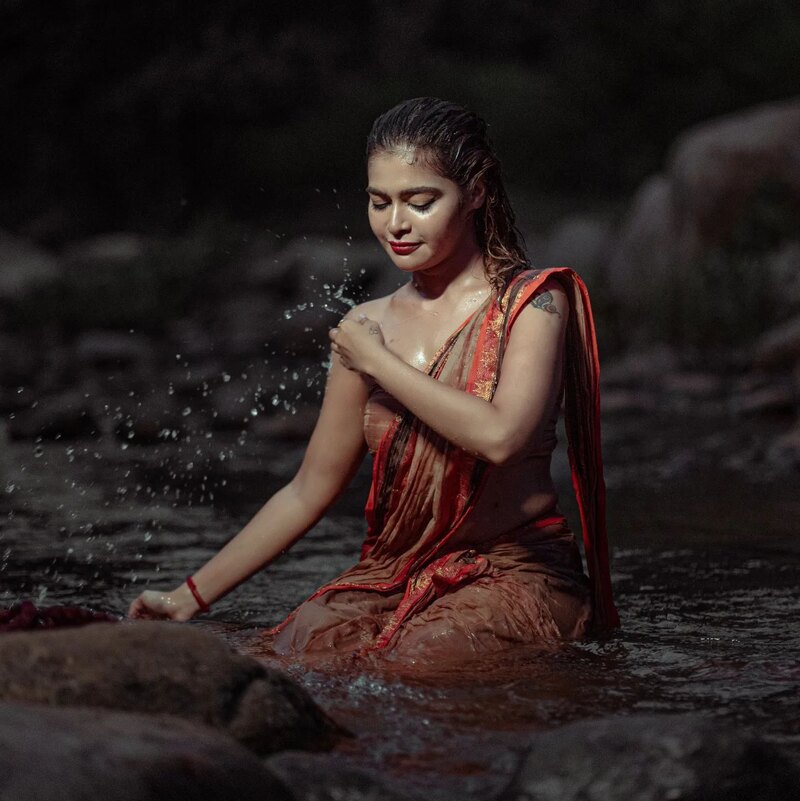 Dharsha gupta new hot bath clicks