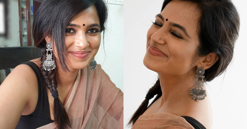 Ramya pandian new saree hot clicks