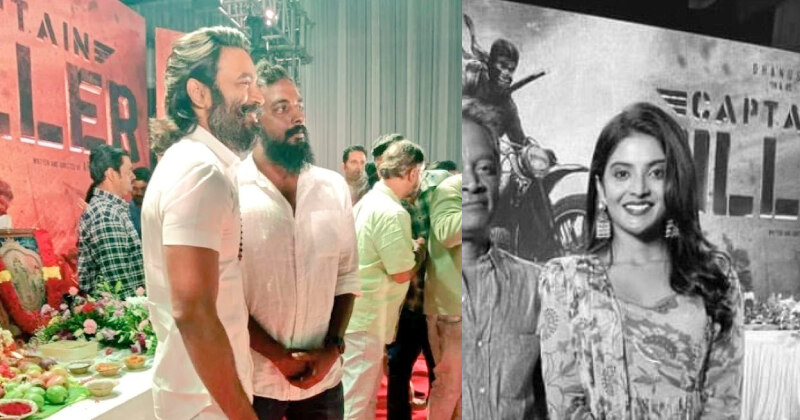 Dhanush captain miller pooja photos viral