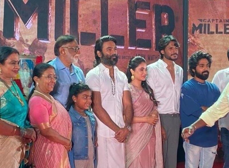 Dhanush captain miller pooja photos viral
