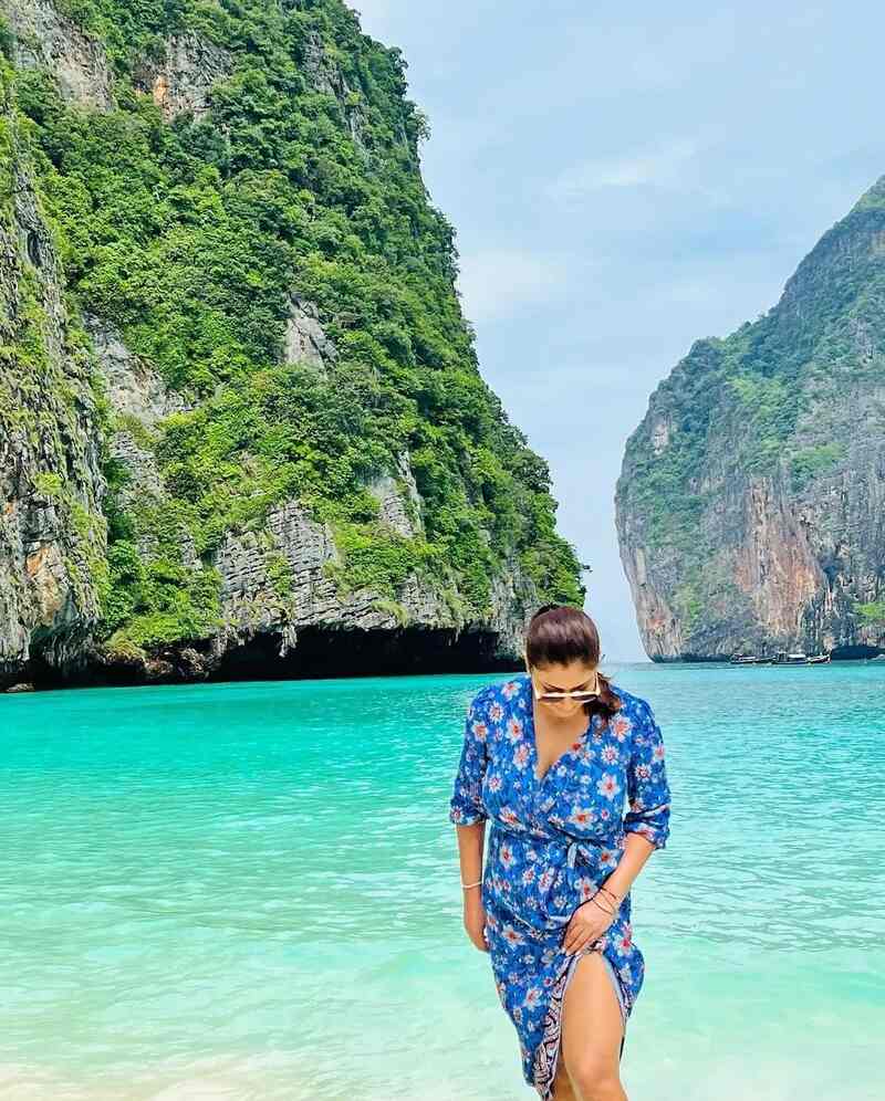 Malavika beach new hot