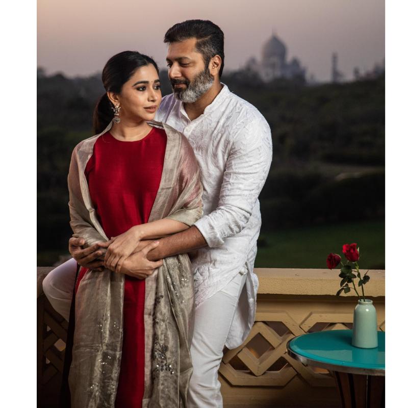 Jayam ravi aarti latest clicks