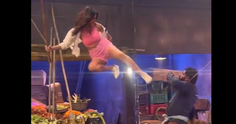 Malavika stunt scene leaked