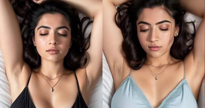 Rashmika mandanna new black dress photos