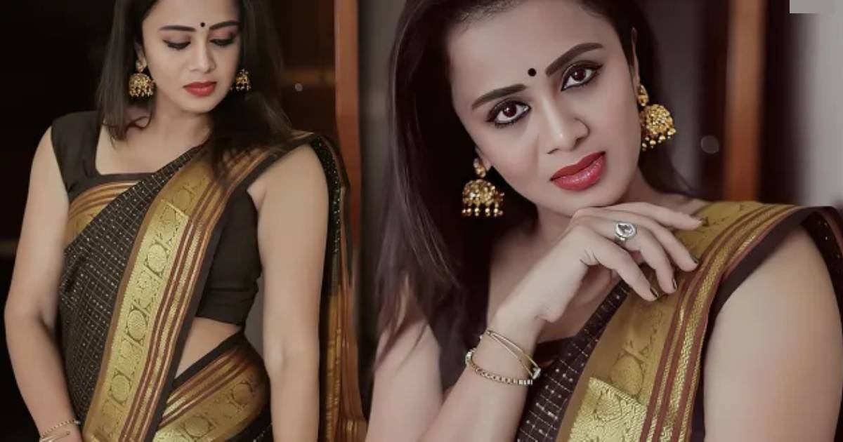 Anjana rangan vj in red dress