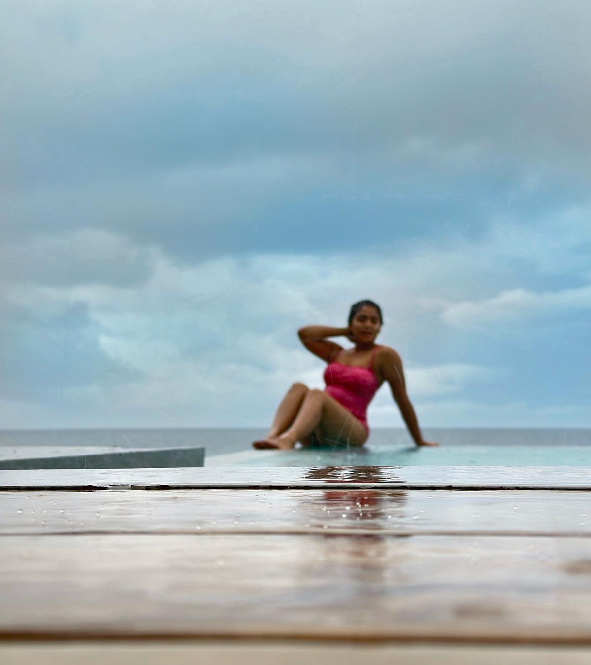 Gouri g kishan swim suit clicks