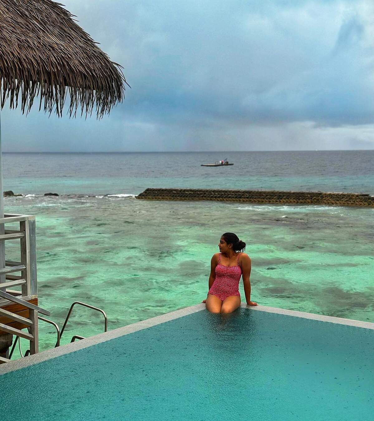 Gouri g kishan swim suit clicks