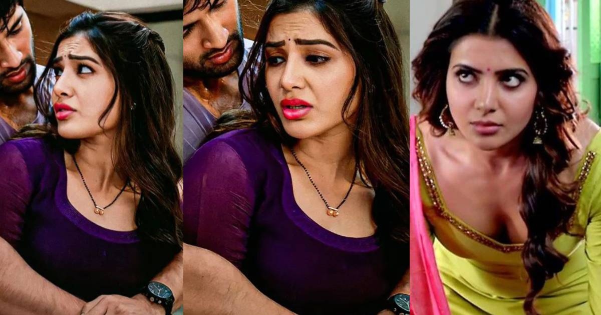 Samantha in red dress