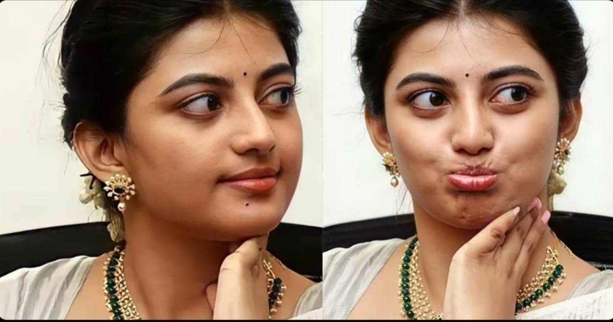 Anandhi kayal in ehite shirt clicks