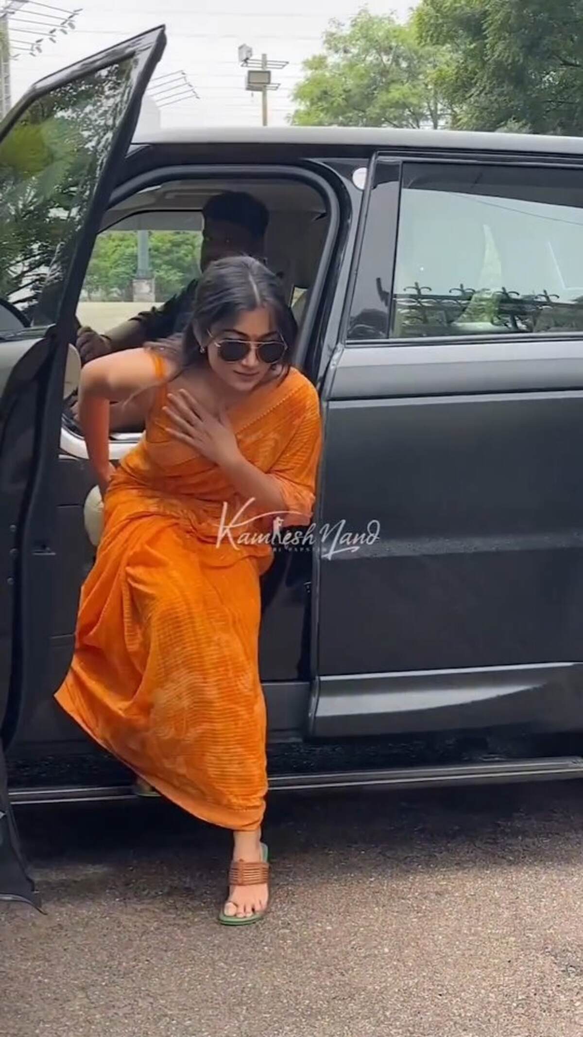 Rashmika mandanna new airport vedio viral